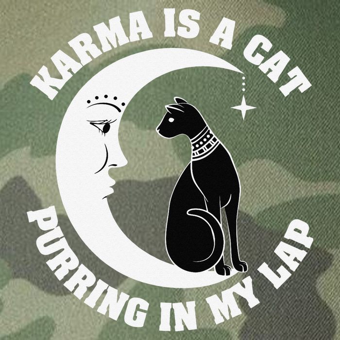 Karma Is A Cat Purring In My Lap Legacy Tie Dye Trucker Hat