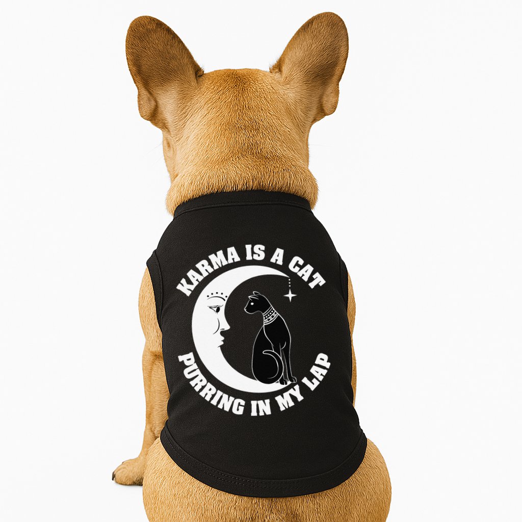 Karma Is A Cat Purring In My Lap Doggie Tank