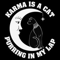 Karma Is A Cat Purring In My Lap Backpack