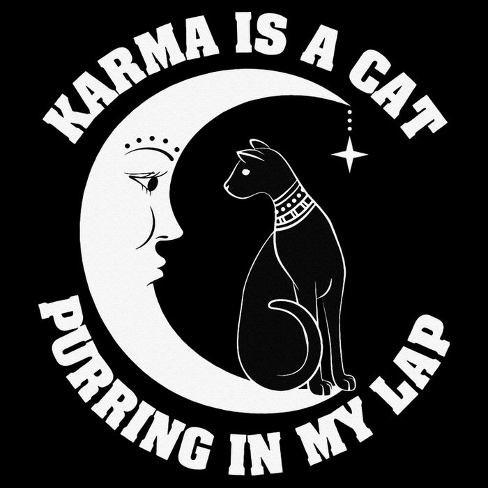 Karma Is A Cat Purring In My Lap Backpack
