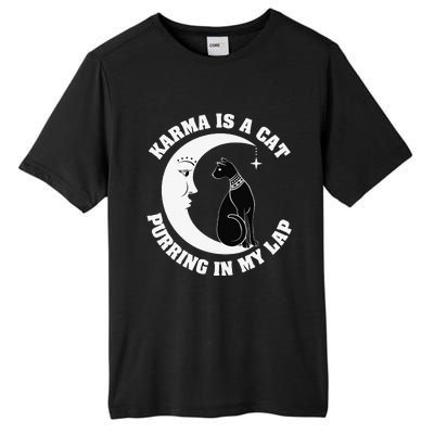 Karma Is A Cat Purring In My Lap Tall Fusion ChromaSoft Performance T-Shirt