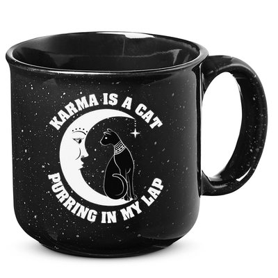 Karma Is A Cat Purring In My Lap 15oz Campfire Ceramic Mug