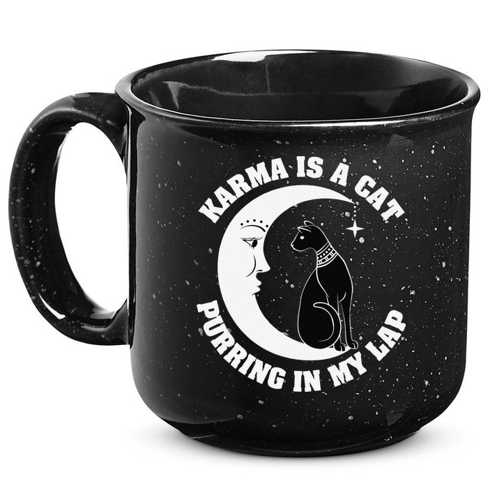 Karma Is A Cat Purring In My Lap 15oz Campfire Ceramic Mug