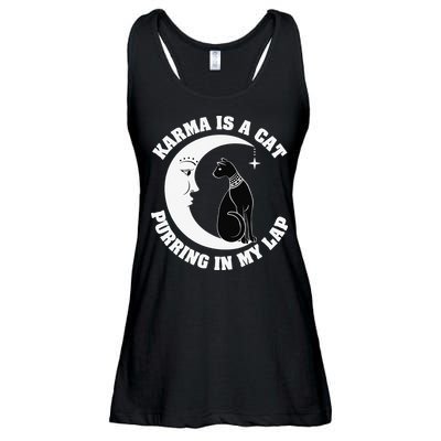Karma Is A Cat Purring In My Lap Ladies Essential Flowy Tank