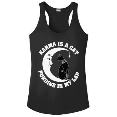 Karma Is A Cat Purring In My Lap Ladies PosiCharge Competitor Racerback Tank