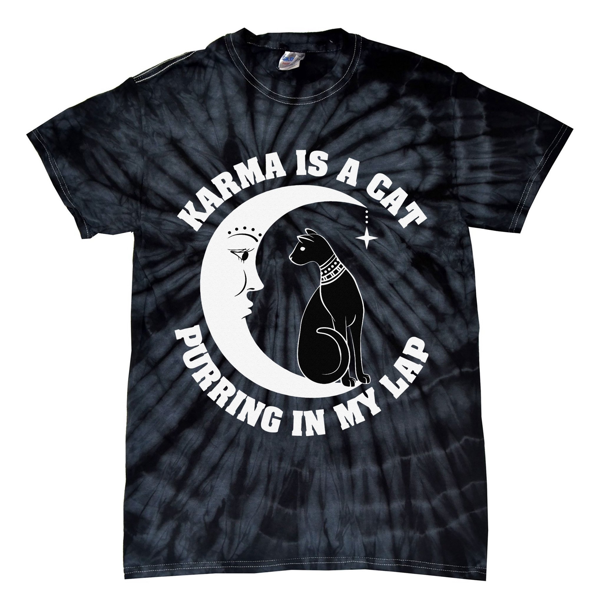 Karma Is A Cat Purring In My Lap Tie-Dye T-Shirt