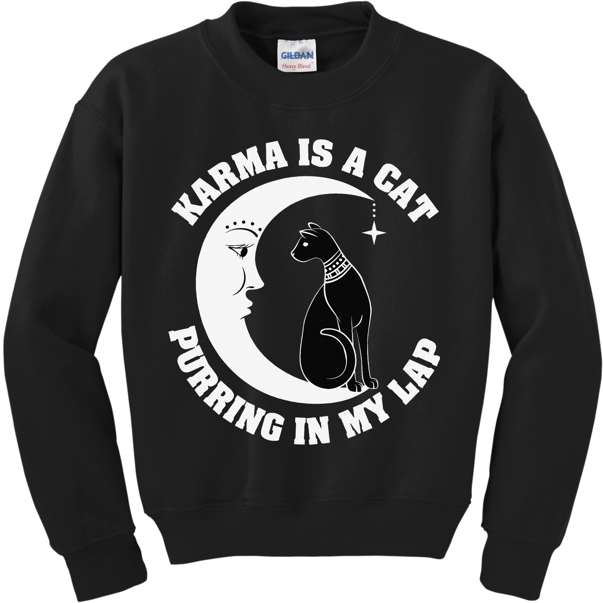 Karma Is A Cat Purring In My Lap Kids Sweatshirt