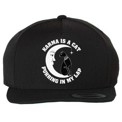 Karma Is A Cat Purring In My Lap Wool Snapback Cap