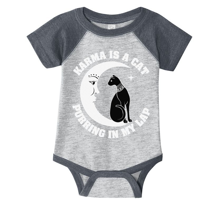 Karma Is A Cat Purring In My Lap Infant Baby Jersey Bodysuit