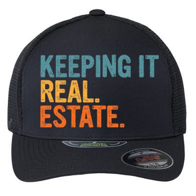 Keeping It A Real Estate Realtor Agent Property Broker Funny Flexfit Unipanel Trucker Cap