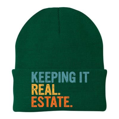 Keeping It A Real Estate Realtor Agent Property Broker Funny Knit Cap Winter Beanie