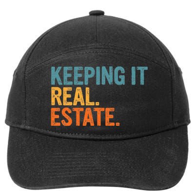 Keeping It A Real Estate Realtor Agent Property Broker Funny 7-Panel Snapback Hat