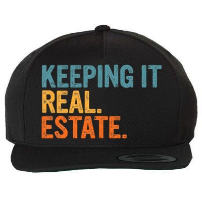 Keeping It A Real Estate Realtor Agent Property Broker Funny Wool Snapback Cap