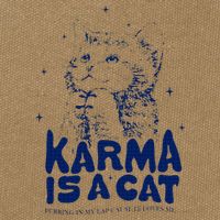 karma is a cat purring in my lap cause it loves me Cotton Canvas Backpack