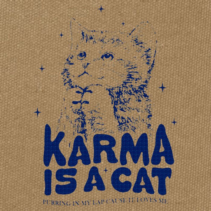 karma is a cat purring in my lap cause it loves me Cotton Canvas Backpack
