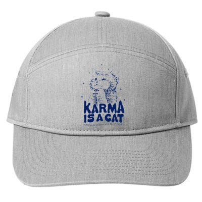 karma is a cat purring in my lap cause it loves me 7-Panel Snapback Hat
