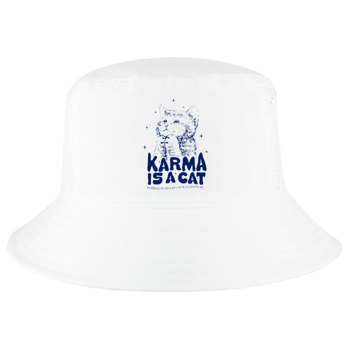 karma is a cat purring in my lap cause it loves me Cool Comfort Performance Bucket Hat