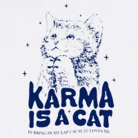 karma is a cat purring in my lap cause it loves me Cool Comfort Performance Bucket Hat