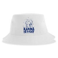 karma is a cat purring in my lap cause it loves me Sustainable Bucket Hat