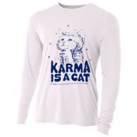 karma is a cat purring in my lap cause it loves me Cooling Performance Long Sleeve Crew