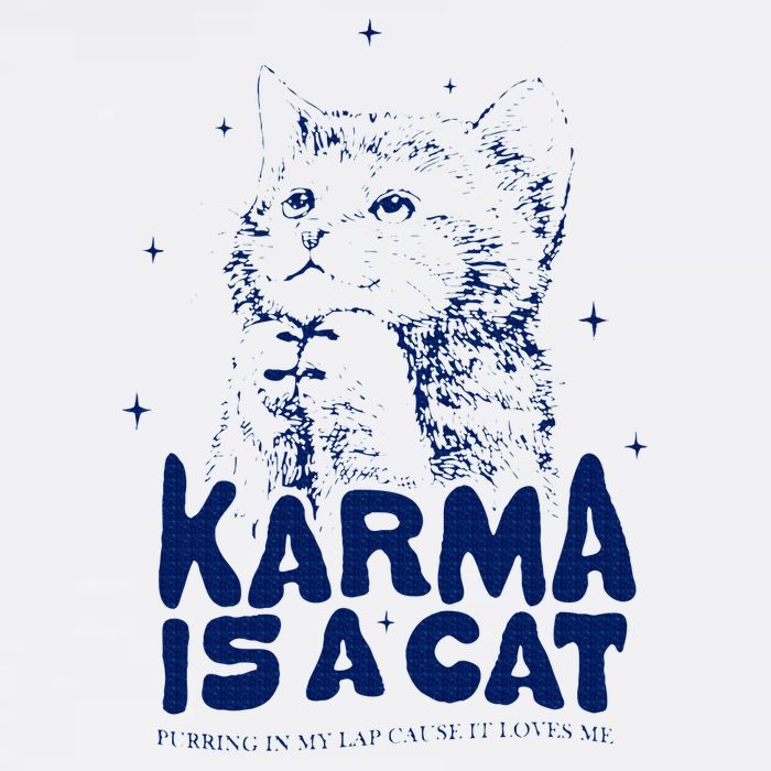 karma is a cat purring in my lap cause it loves me Cooling Performance Long Sleeve Crew