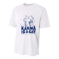 karma is a cat purring in my lap cause it loves me Youth Performance Sprint T-Shirt