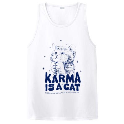 karma is a cat purring in my lap cause it loves me PosiCharge Competitor Tank