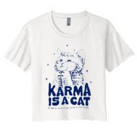 karma is a cat purring in my lap cause it loves me Crop Top