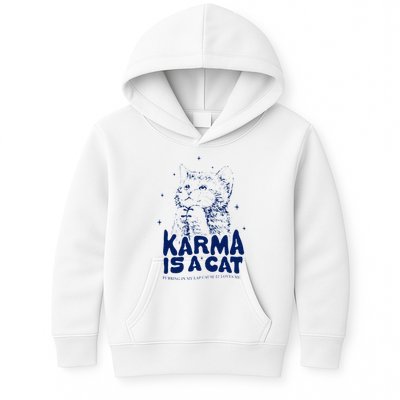 karma is a cat purring in my lap cause it loves me Kids Hoodie