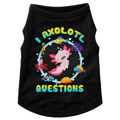Kawaii I Axolotl Questions Funny Axolotl Lover Cute Axolotl  Doggie Tank