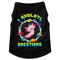 Kawaii I Axolotl Questions Funny Axolotl Lover Cute Axolotl  Doggie Tank