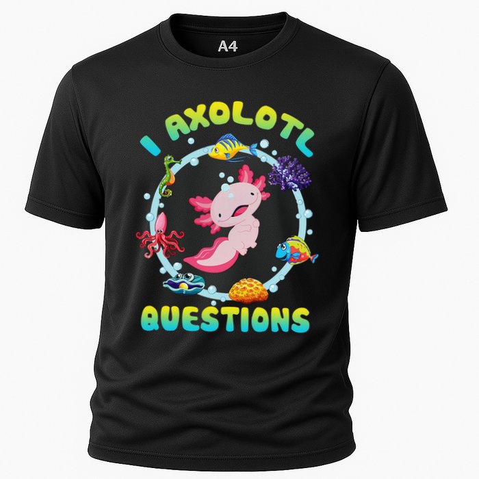 Kawaii I Axolotl Questions Funny Axolotl Lover Cute Axolotl  Performance Shirt