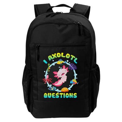 Kawaii I Axolotl Questions Funny Axolotl Lover Cute Axolotl  Backpack