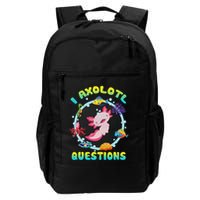Kawaii I Axolotl Questions Funny Axolotl Lover Cute Axolotl  Backpack