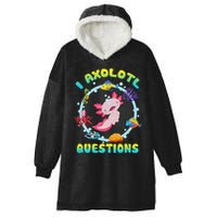 Kawaii I Axolotl Questions Funny Axolotl Lover Cute Axolotl  Hooded Wearable Blanket