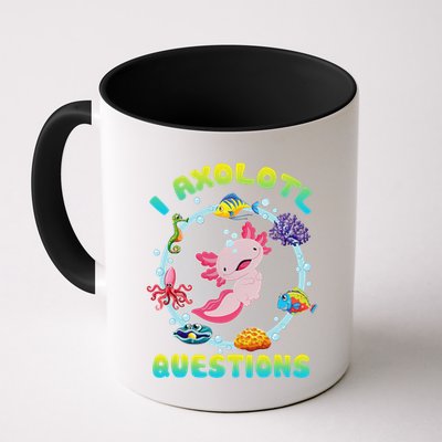 Kawaii I Axolotl Questions Funny Axolotl Lover Cute Axolotl  Mug