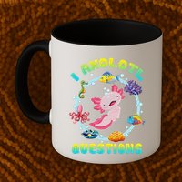 Kawaii I Axolotl Questions Funny Axolotl Lover Cute Axolotl  Mug