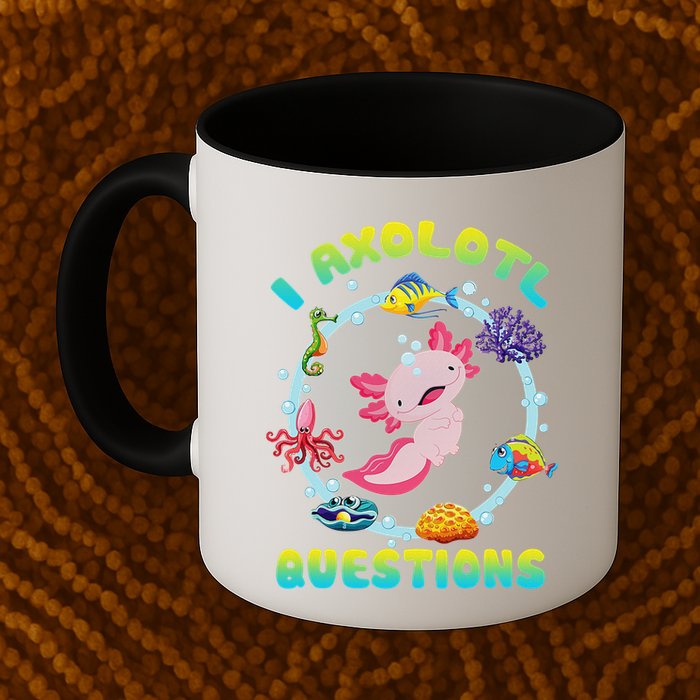 Kawaii I Axolotl Questions Funny Axolotl Lover Cute Axolotl  Mug