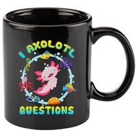 Kawaii I Axolotl Questions Funny Axolotl Lover Cute Axolotl  11oz C Handle Ceramic Mug