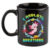 Kawaii I Axolotl Questions Funny Axolotl Lover Cute Axolotl  11oz C Handle Ceramic Mug