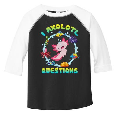Kawaii I Axolotl Questions Funny Axolotl Lover Cute Axolotl  Toddler Fine Jersey T-Shirt