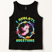 Kawaii I Axolotl Questions Funny Axolotl Lover Cute Axolotl  Tank Top