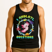 Kawaii I Axolotl Questions Funny Axolotl Lover Cute Axolotl  Tank Top