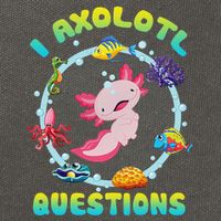 Kawaii I Axolotl Questions Funny Axolotl Lover Cute Axolotl  Cotton Canvas Backpack