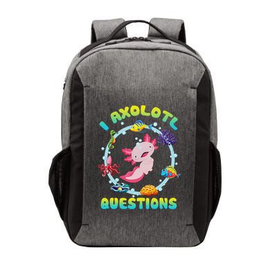 Kawaii I Axolotl Questions Funny Axolotl Lover Cute Axolotl  Vector Backpack