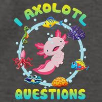 Kawaii I Axolotl Questions Funny Axolotl Lover Cute Axolotl  Vector Backpack
