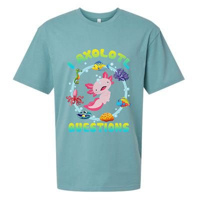 Kawaii I Axolotl Questions Funny Axolotl Lover Cute Axolotl  Sueded Cloud Jersey T-Shirt