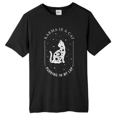 Karma Is A Cat Purring In My Lap Tall Fusion ChromaSoft Performance T-Shirt