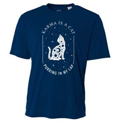 Karma Is A Cat Purring In My Lap Cooling Performance Crew T-Shirt