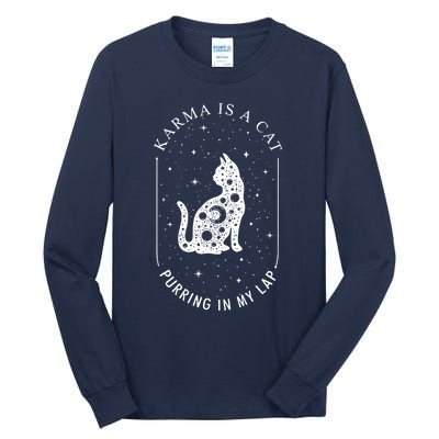 Karma Is A Cat Purring In My Lap Tall Long Sleeve T-Shirt